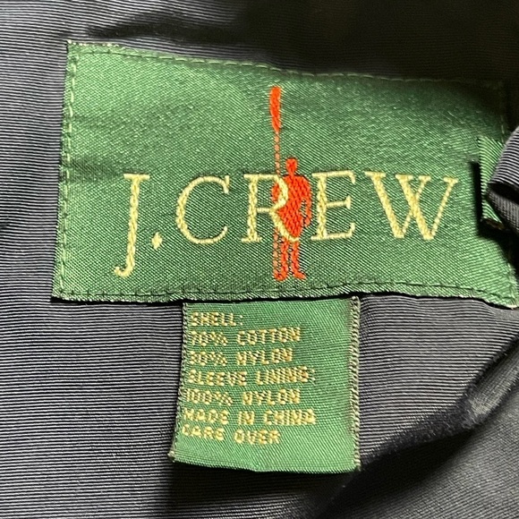 J. Crew Vintage Navy Cotton Nylon Oarsman Zip Parka Multiple Pockets Men’s Small - Picture 9 of 11